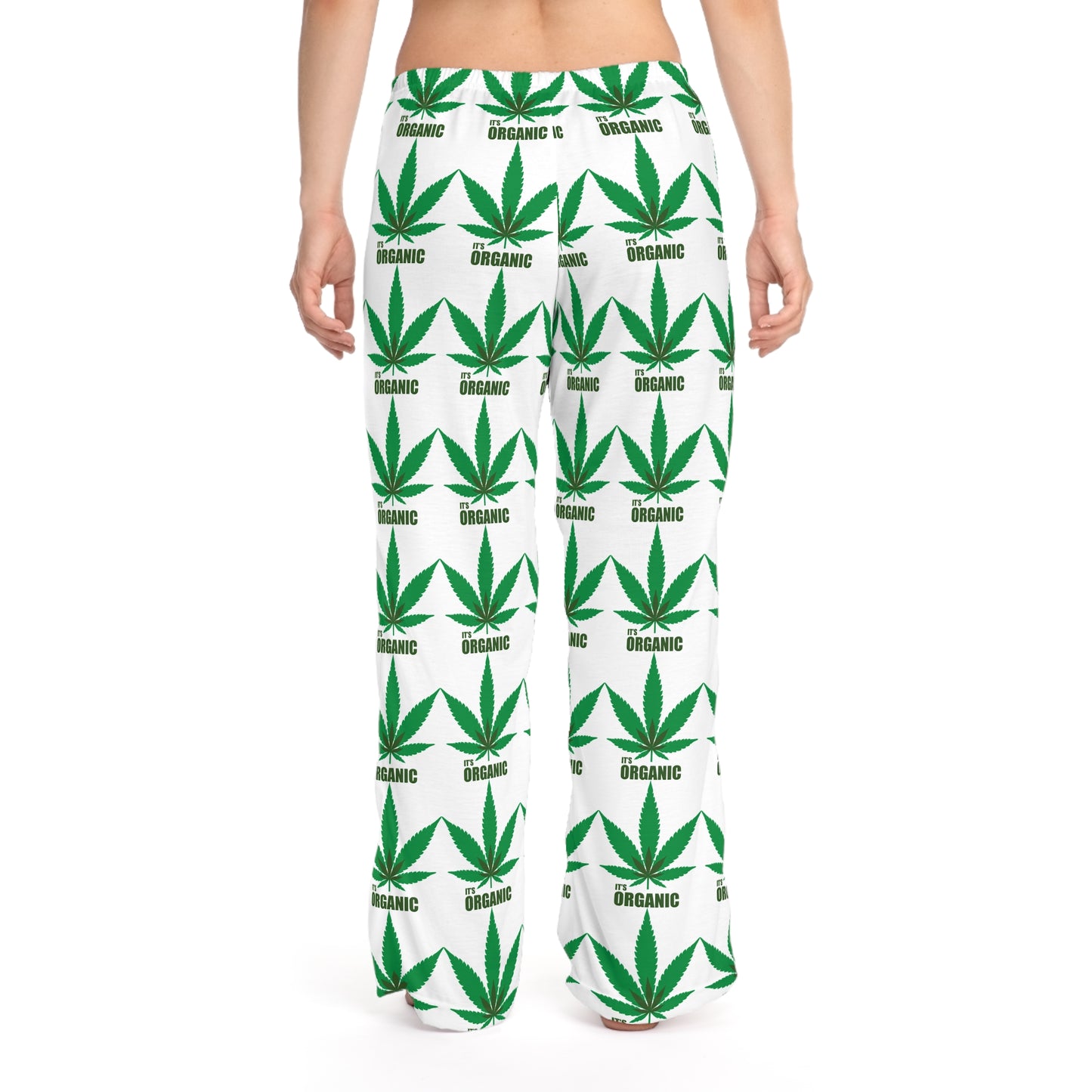 Organic Leaf Print Women's Pajama Pants
