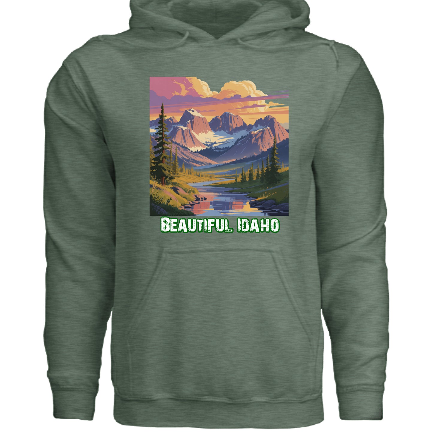 Military Green Heather  - FRONT