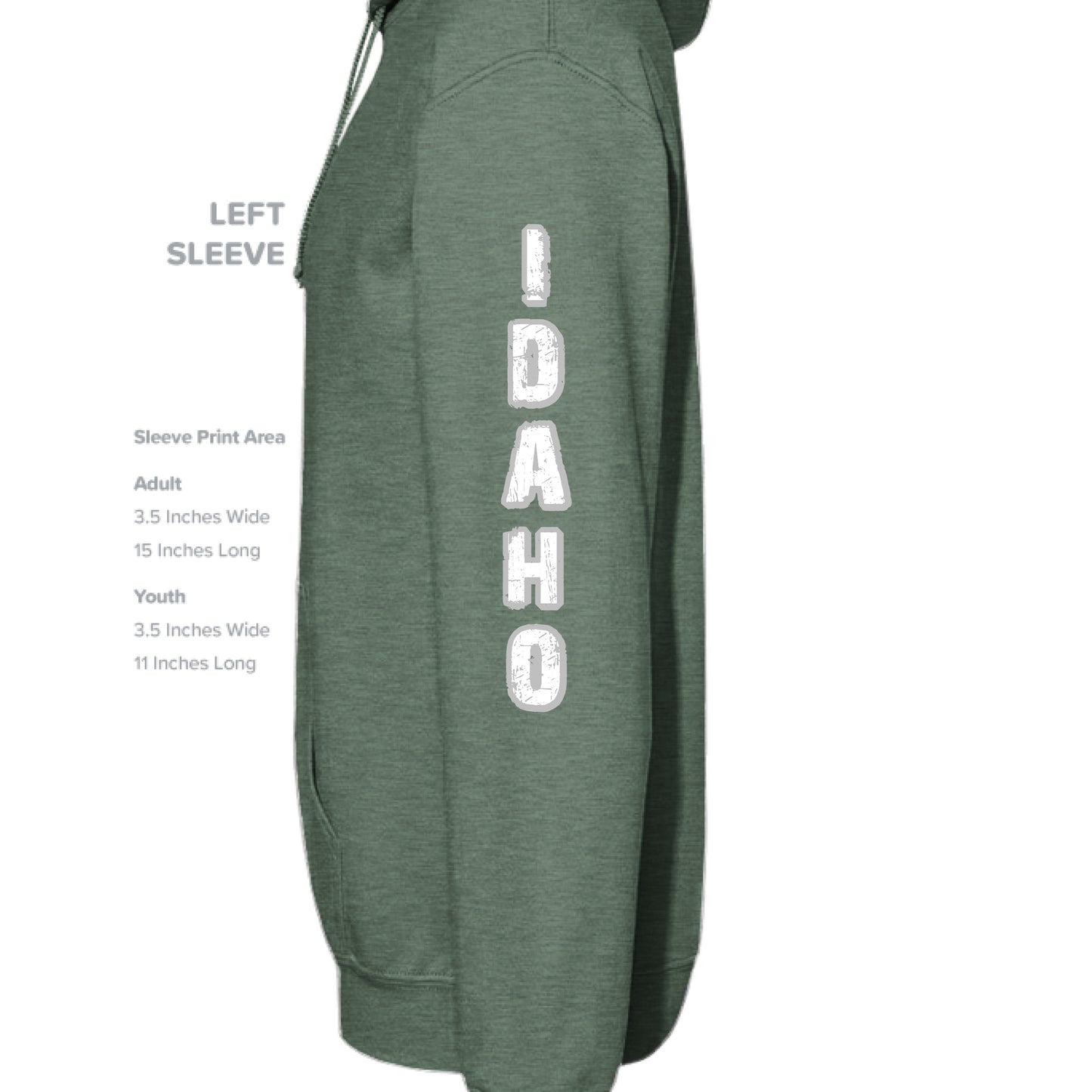 Military Green Heather  - SLEEVE_LEFT
